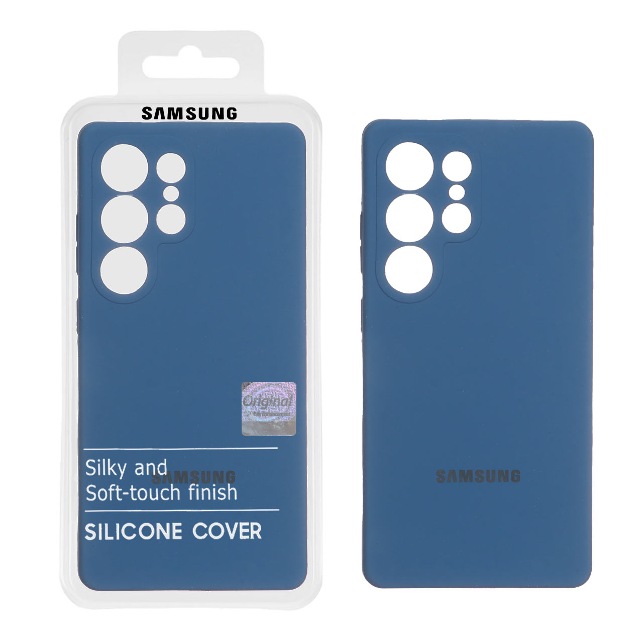 قاب سیلیکونی پاک کنی اورجینال Master Quality مدل Samsung Galaxy S25 Ultra - آبی تیره (پک دار)